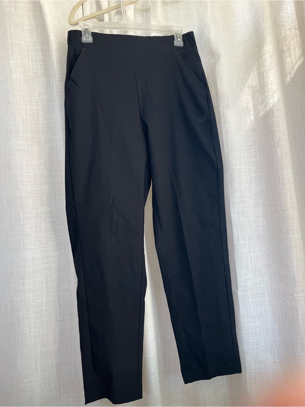 Modern Ambitions- Women's Black Straight-Leg Pull-On Pants M